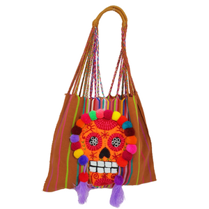 Bolsa Tela Calavera Amarilla