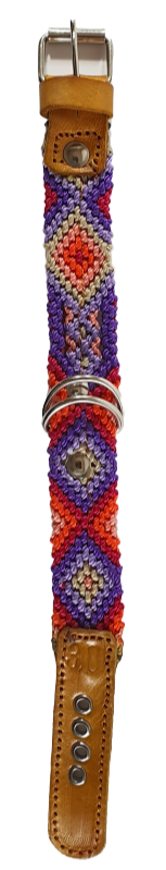 Collar 30 cm Morado Amarillo Diseño