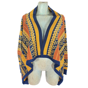 Saco Azul con Amarillo Corte Reducido