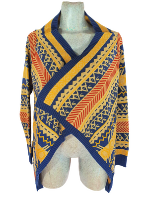 Saco Azul con Amarillo Corte Reducido