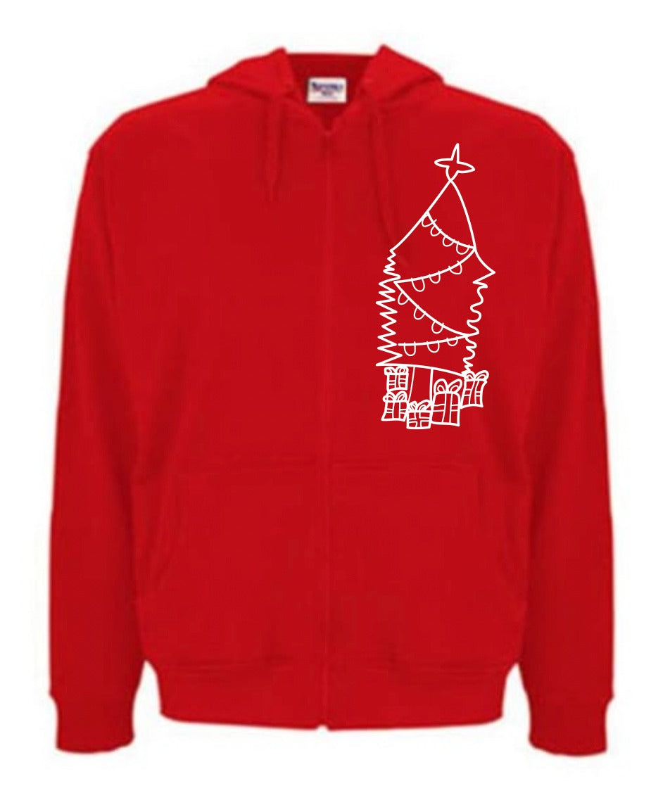 Sudadera Árbol Navidad Rojo